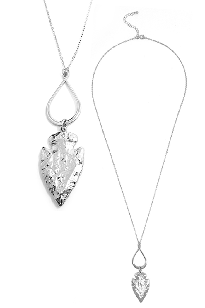 Long - Metal Arrowhead Necklace