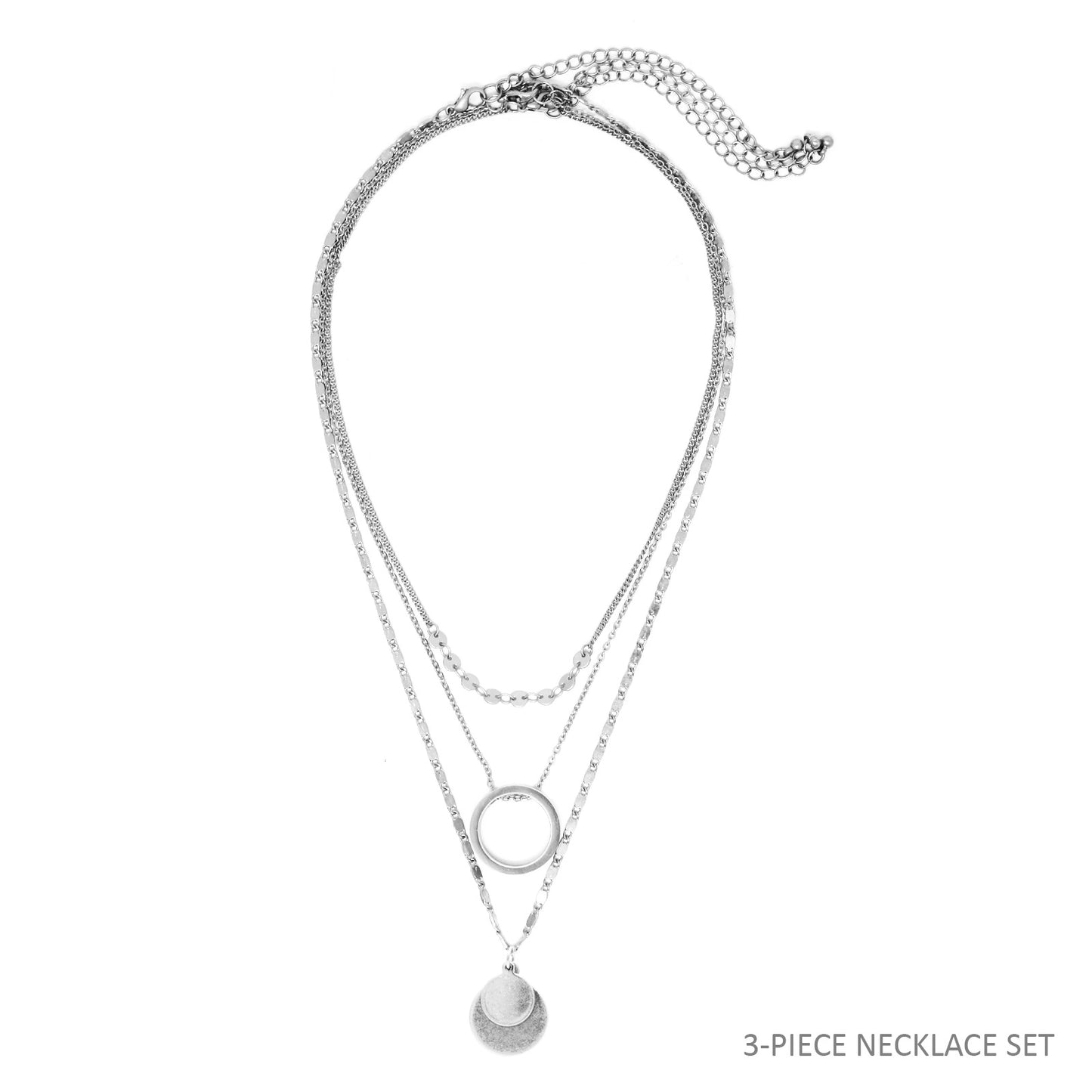 Triple Necklaces - Circle/ Circles/ Chain Necklace