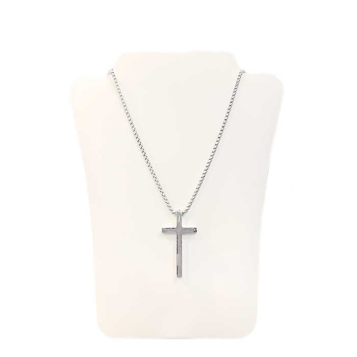 Stainless Steel - Cross - Silver Necklace