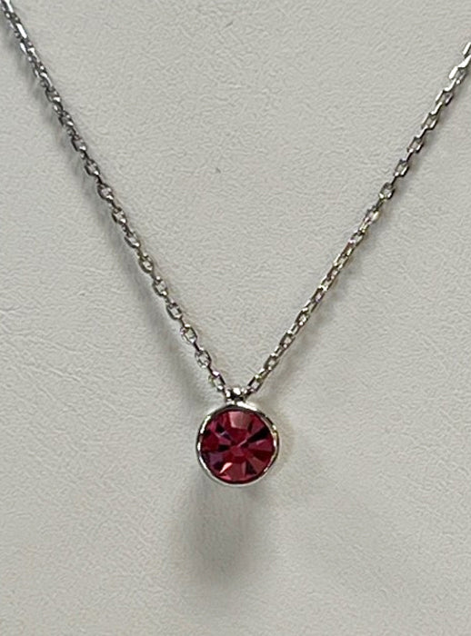 Birthstone Stud Necklace