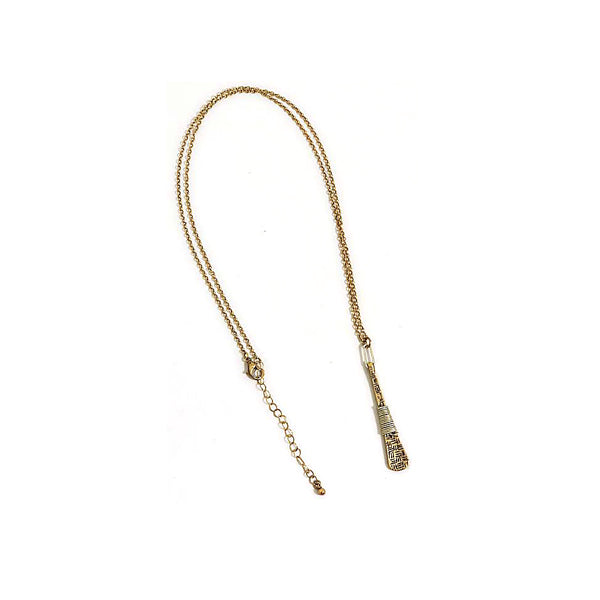 Ornate Finger w/ Wire Wrap Gold Necklace