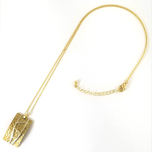 Design Rectangle - Gold Necklace