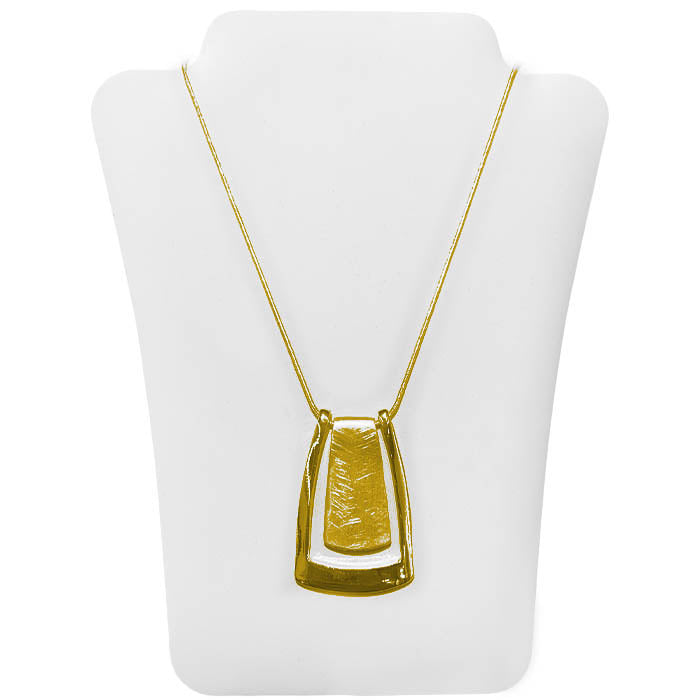 Embeded Trapezoids - Gold Necklace