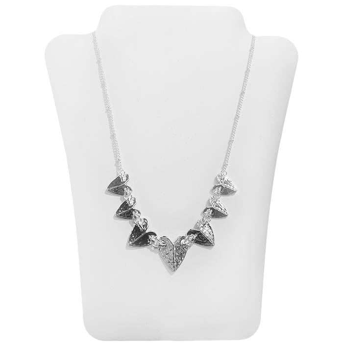 Chain Of Seven Hearts - Silver Necklace