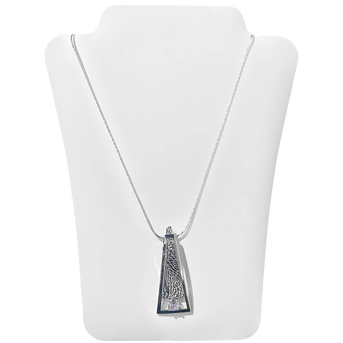 Long Triangle w/ Crystal Necklace