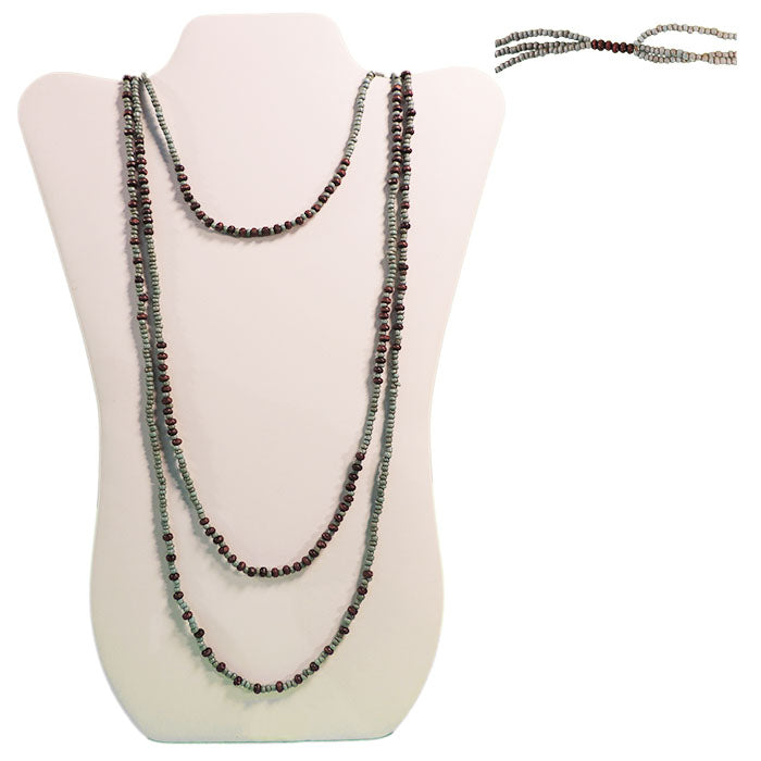 Three Stepped Strand Beaded Necklace
