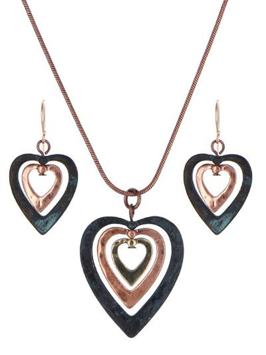 Triple Hearts - Patina N/E Set