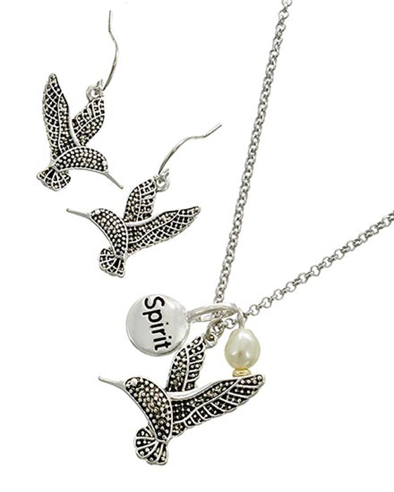 Hummingbird - Silver N/E Set