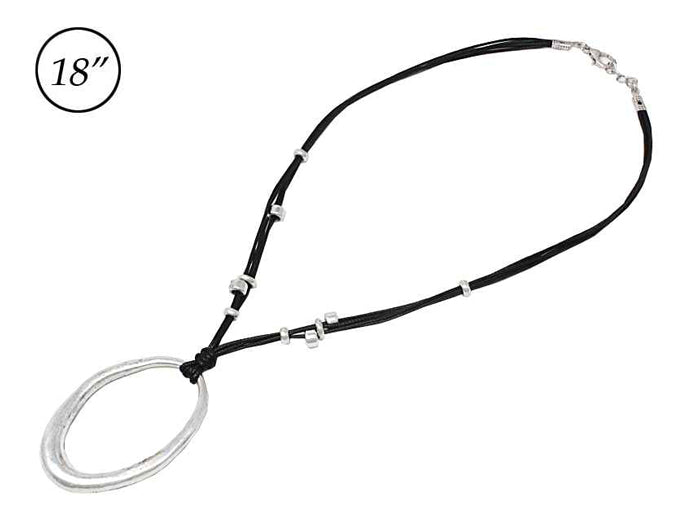 Many Cords w/ Hammered Oval N/E Set