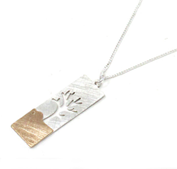 Rectangle - Cutout Tree Silver N/E Set