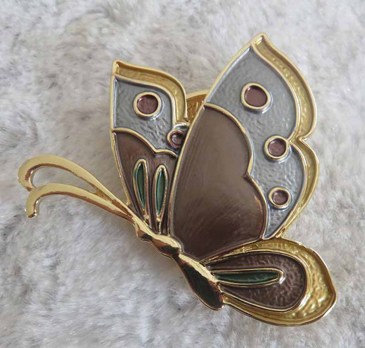 Brown Butterfly Magnetic Pin