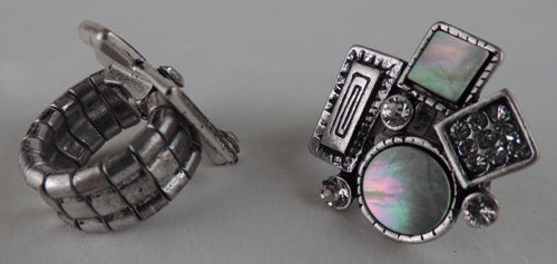 Mosaic of Squares Stretch Ring