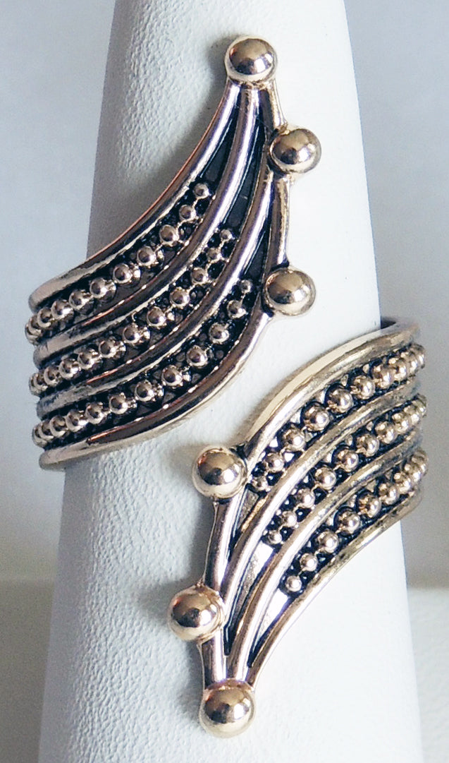 Gold Art Deco Adjustable Metal Ring