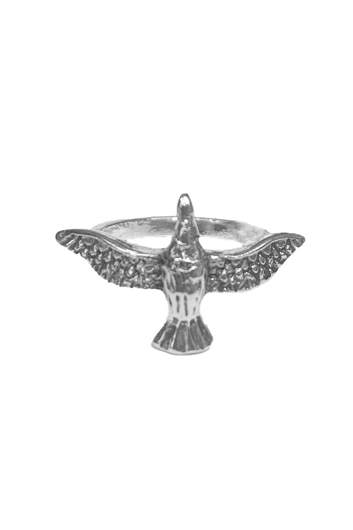 Silver Hawk Band Ring