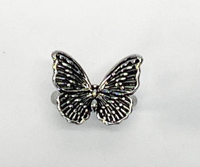 Butterfly Adjustable Metal Ring