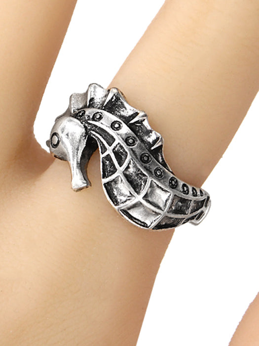 Sea Horse - Silver Ring