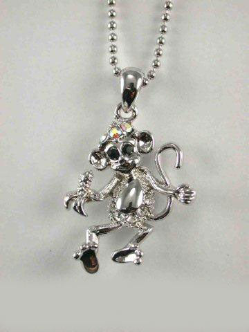 Monkey w/ Crystals Necklace