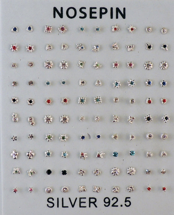 Assorted Designs Sterling Silver Nose Pin