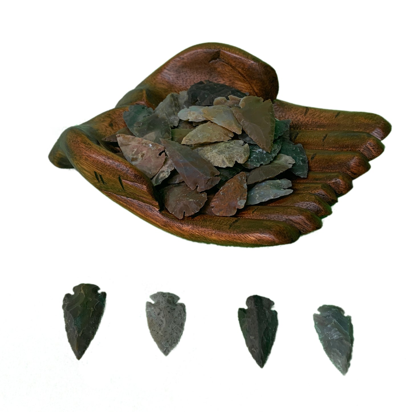 Natural Stone Arrowheads Package