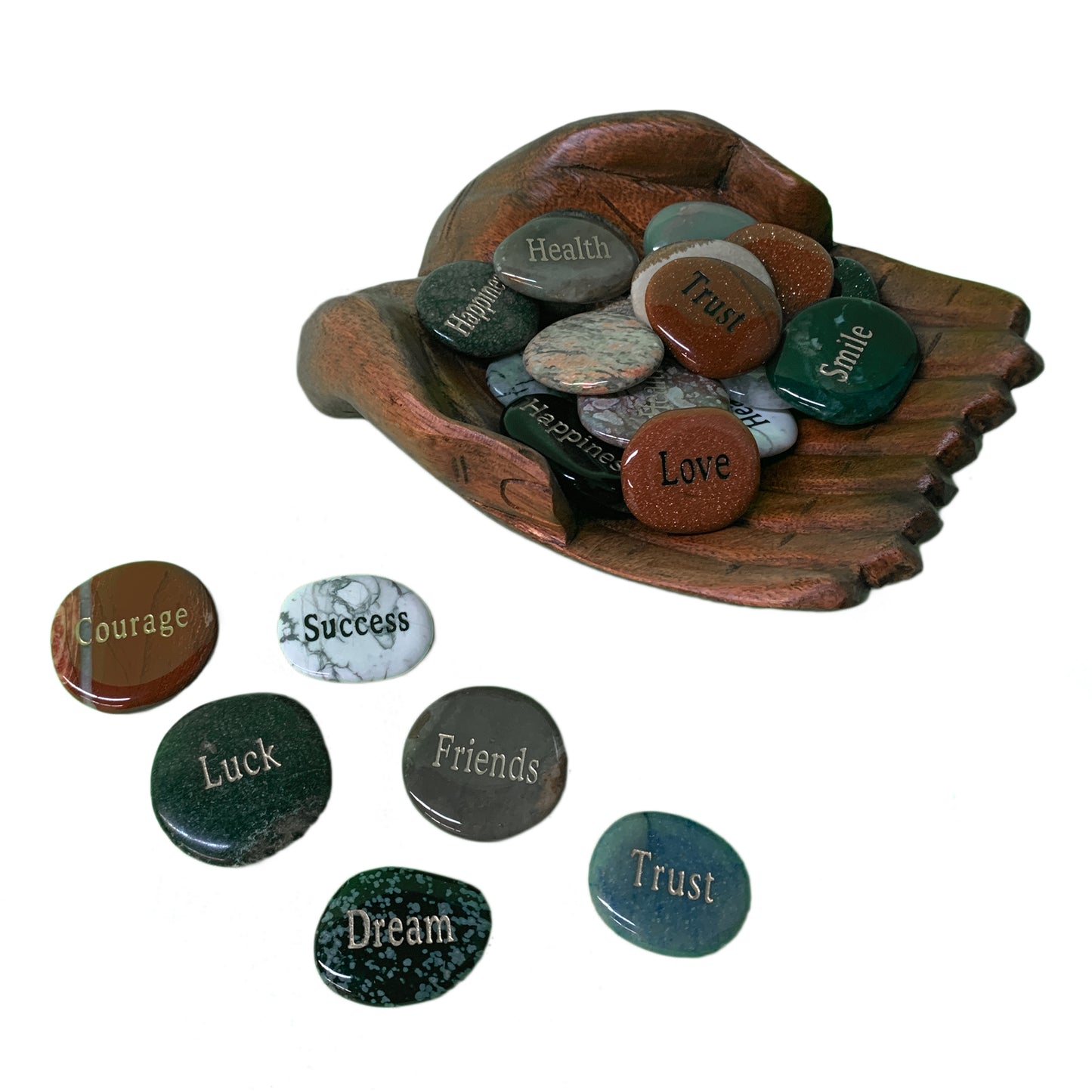 Semiprecious Inspirational Word Stones Package