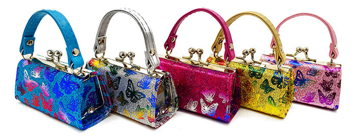 Butterfly Glitter Lipstick Mini Purse