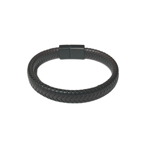 Leather Men's Bracelet - Magnetic Clasp - Assorted Designs