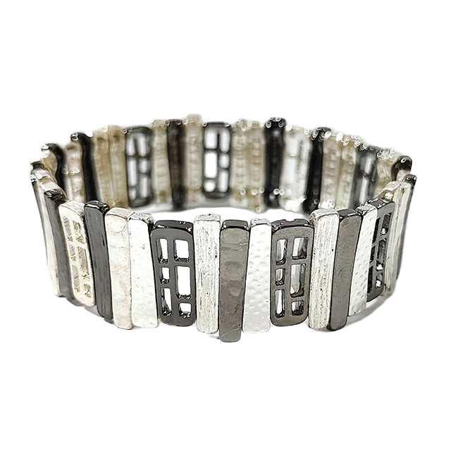 Rectangles Stretch Bracelet - Dark Multi
