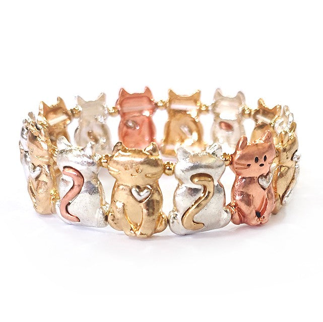 Cats Stretch Bracelet - Light Multicolor