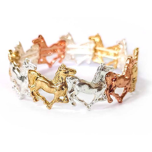 Horses Stretch Bracelet -Light Multicolor