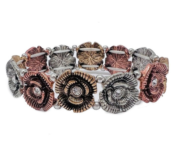Roses Multicolor Stretch Bracelet