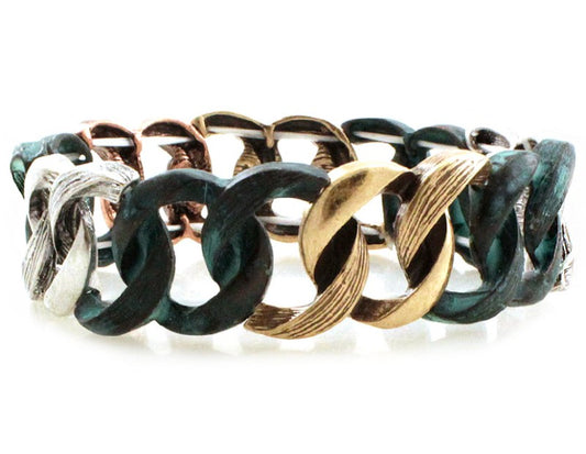 Chain Design Multipatina Stretch Bracelet