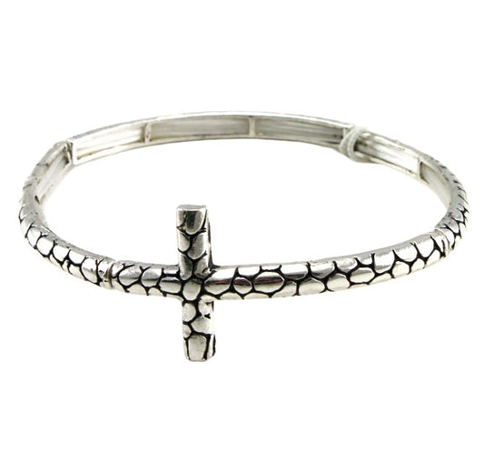 Textured Cross Stretch Multicolor Bracelet