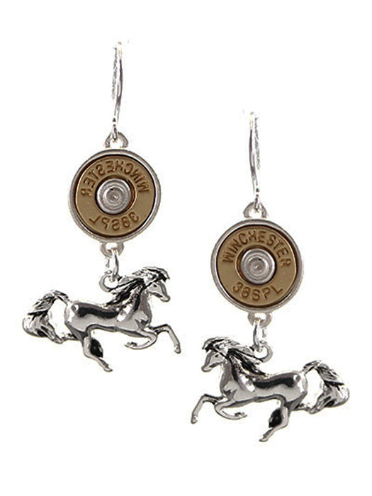 Horse w/ Bullet Earrings