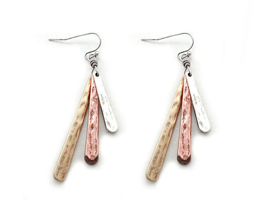 Triple Long Teardrops - Multicolor