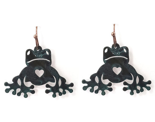 Frog - Patina - Earrings