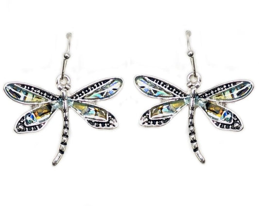 Abalone Dragonfly Earrings