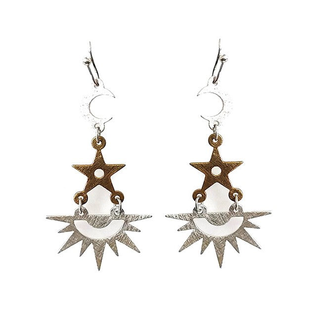 Moon, Star & Sun - Multicolor - Earrings