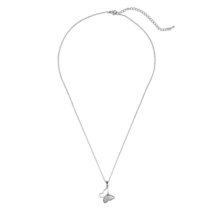 Mother Of Pearl Butterfly Pendant Necklace