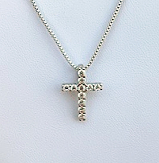 Mini Crystal Cross Necklace