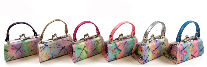 Pastel Dragonflies Mini Lipstick Purse