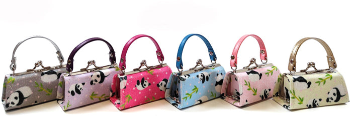 Panda Bears Mini Lipstick Purse