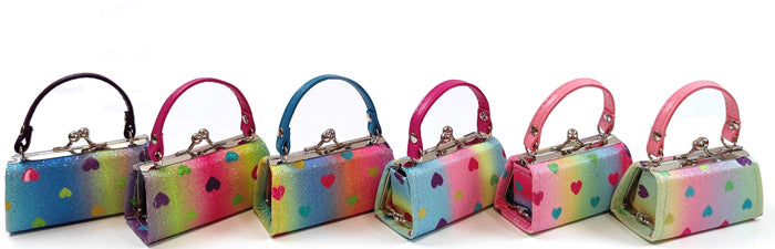 Pastel Heart Mini Lipstick Purse