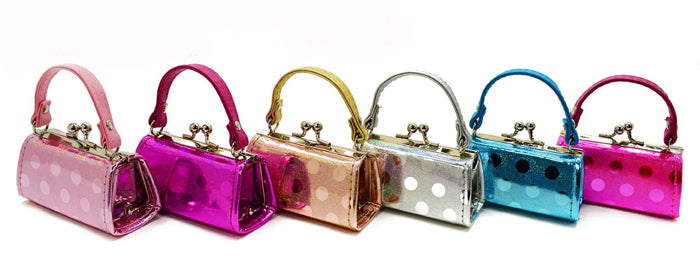 Shiny Polka Dots Mini Lipstick Purse