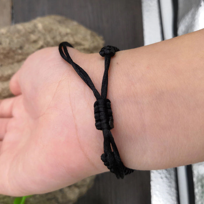 Woven Cord Nature Scene Triangle Bracelet