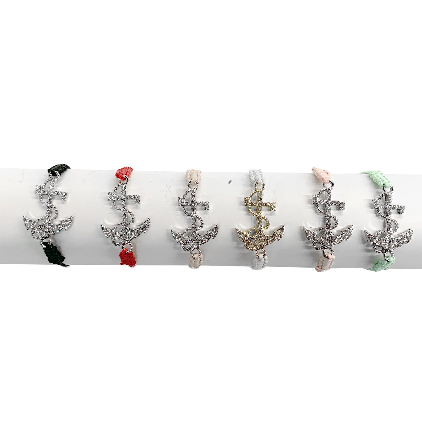 Crystal Anchor Slider Bracelet.
