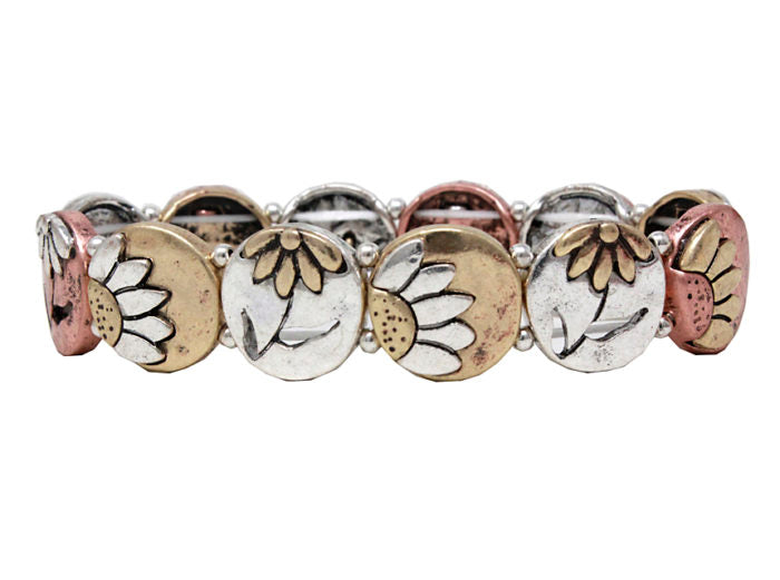 Circles Flower Stretch Bracelet - Multicolor