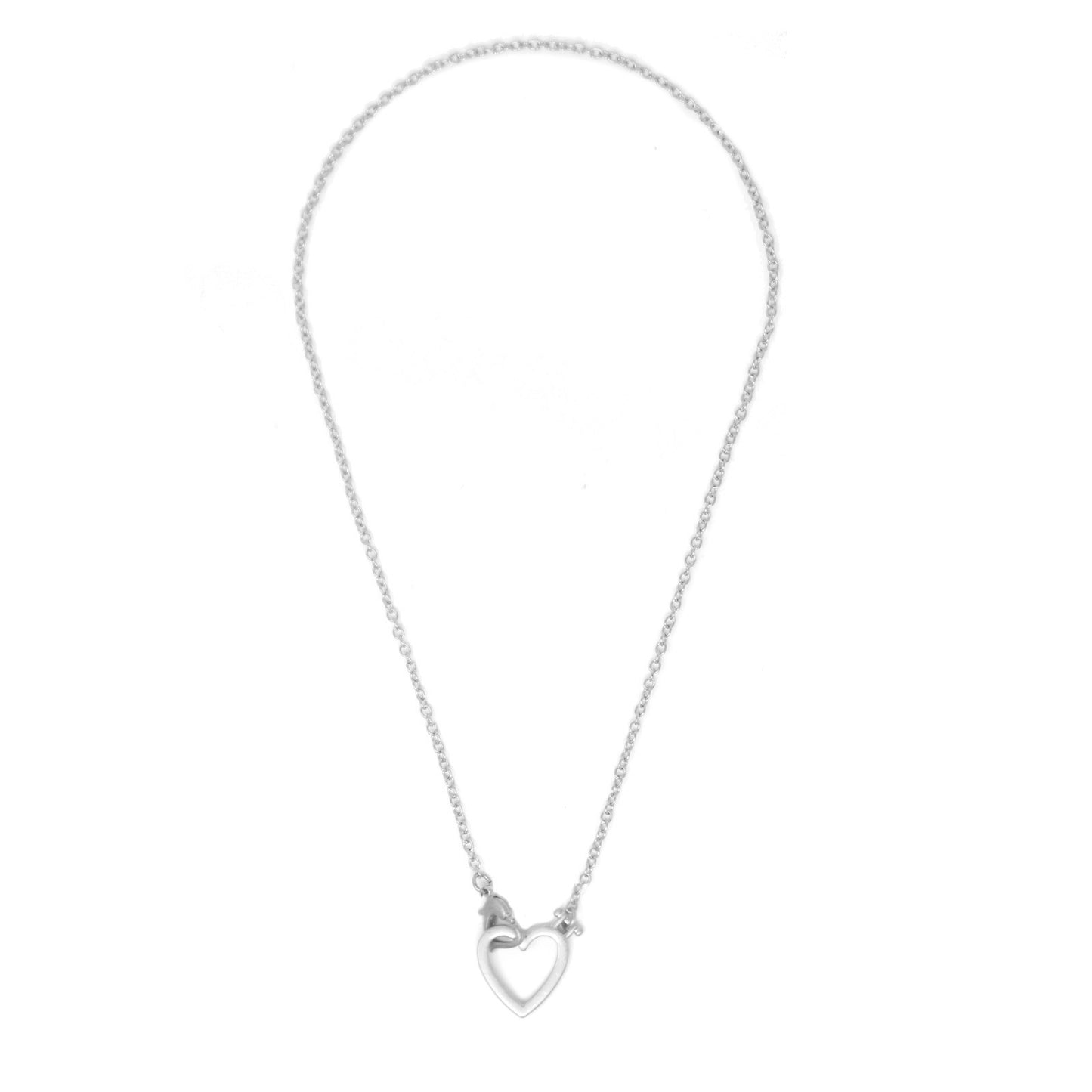 Linked Hearts - Silver Necklace