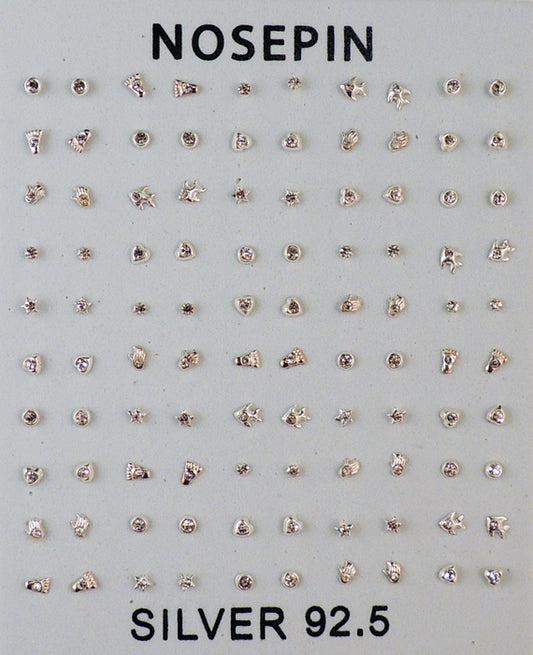 Assorted Designs Sterling Silver Nose Pin
