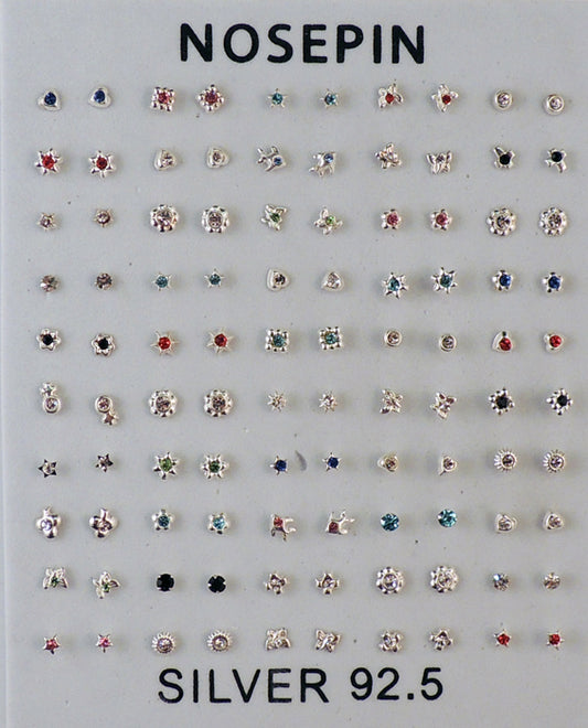 Assorted Designs Sterling Silver Nose Pin